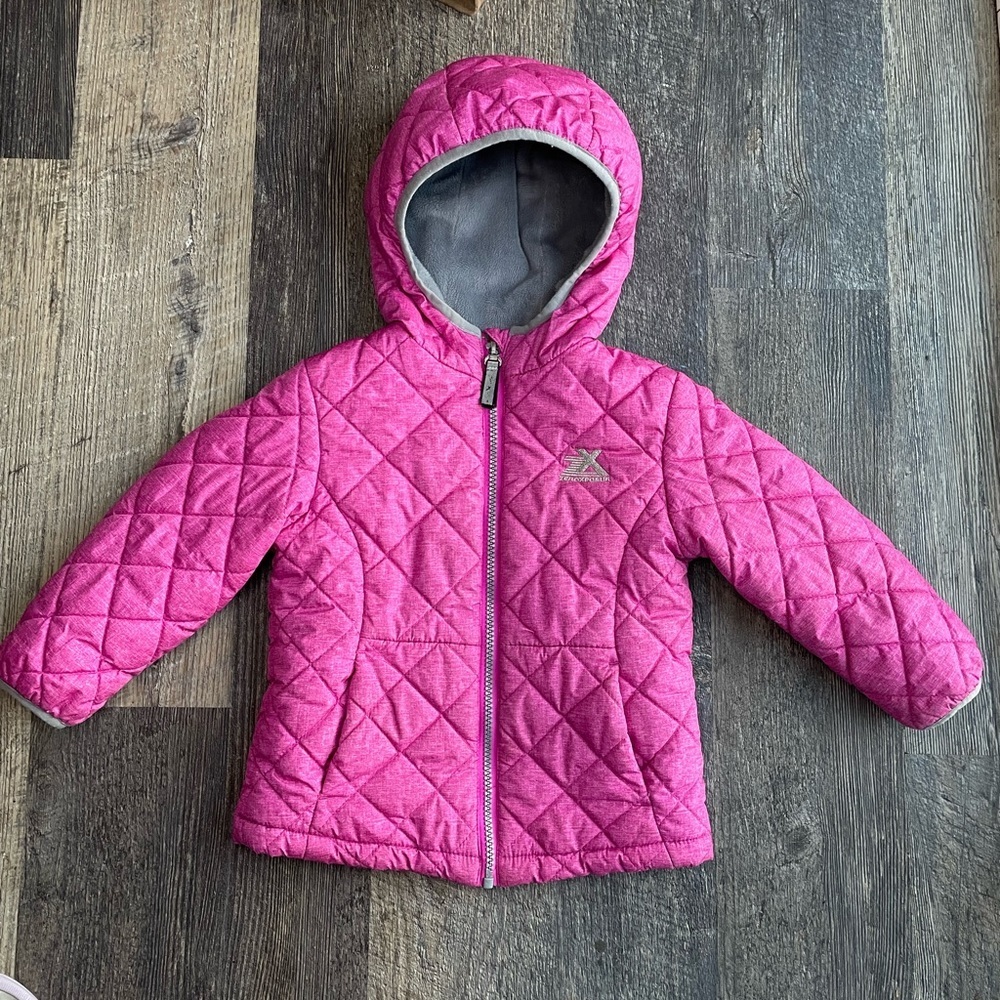 ZeroXposur Lydia Midweight Quilted Baby Girl Jacket Sz 24 months